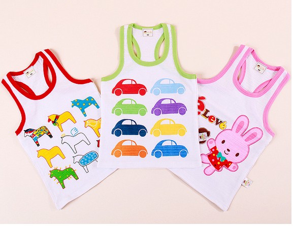 Freeshipping Summer children's clothing  child vest female child vest child pure cotton vest baby vest tank vest Free Shipping