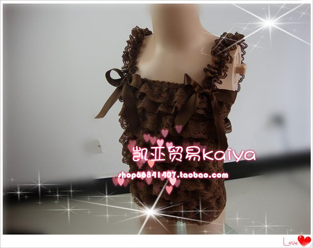 Freeshopping! 2012 baby summer spaghetti strap girls clothing t-shirt vest 100% cotton bandage top lace decoration