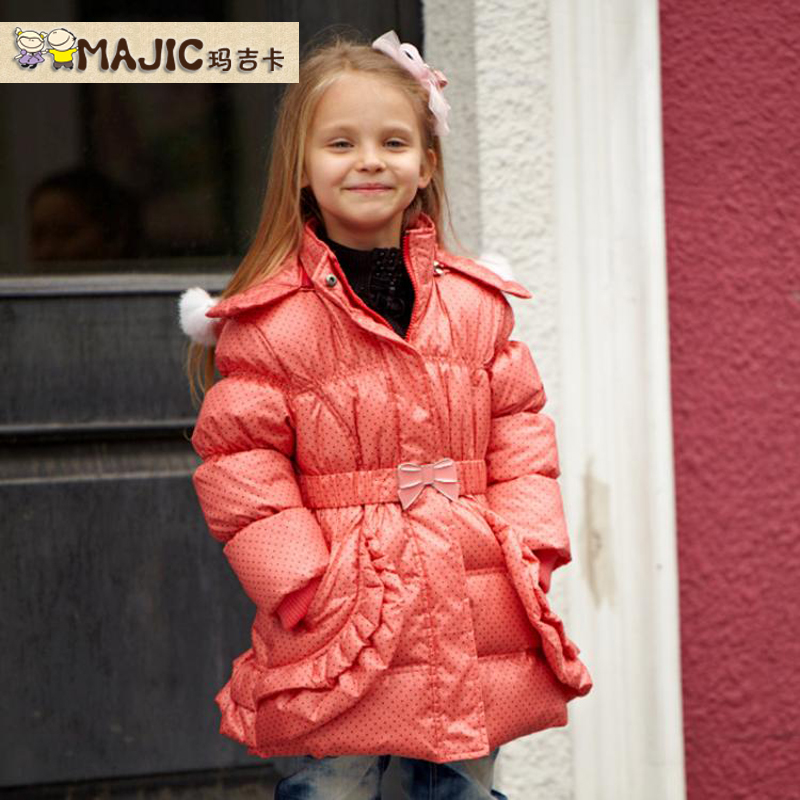 freeshopping Children's clothing cotton-padded jacket outerwear female child down coat child coat 6215