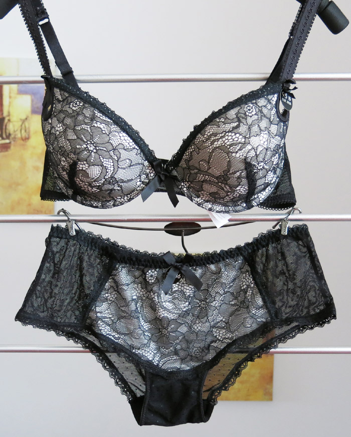 French classic black lace bra set 70b75b75c80b