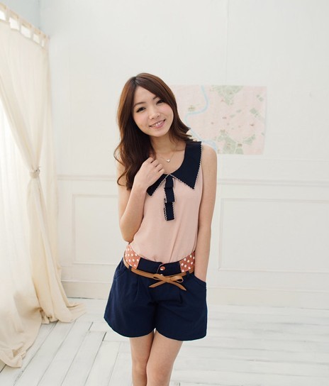 French . p color block vest