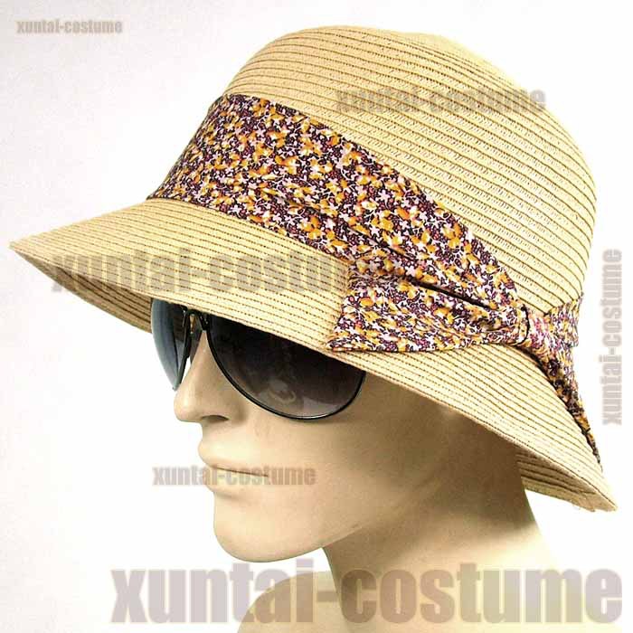 French travel cap bow straw braid hat autumn sunbonnet millinery bcw