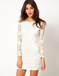 Fres Shipping 7 Colors Women's Bodycon Lace Dress with Off Shoulder Slash Neck Brand New