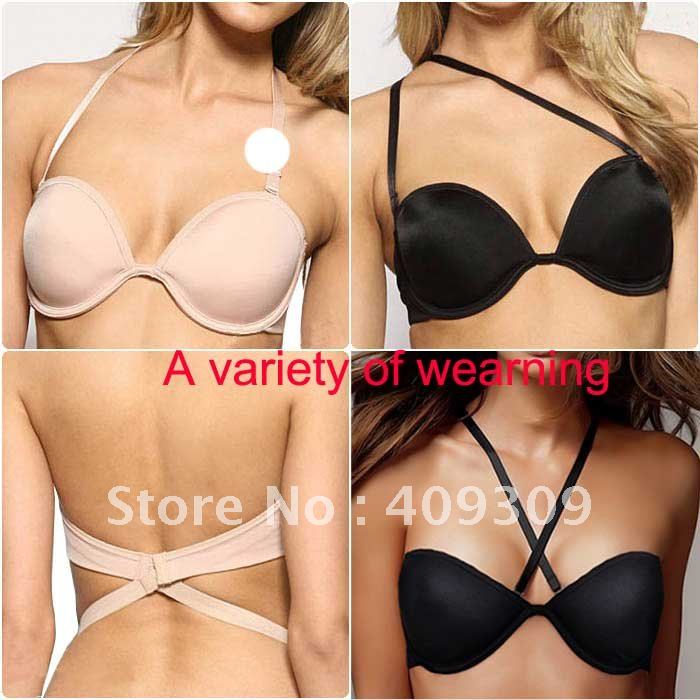 Fres shipping Sexy push up bra,One-piece bra,Seamless Underwire,invisible,Plunge, a variety of Wearing Bras