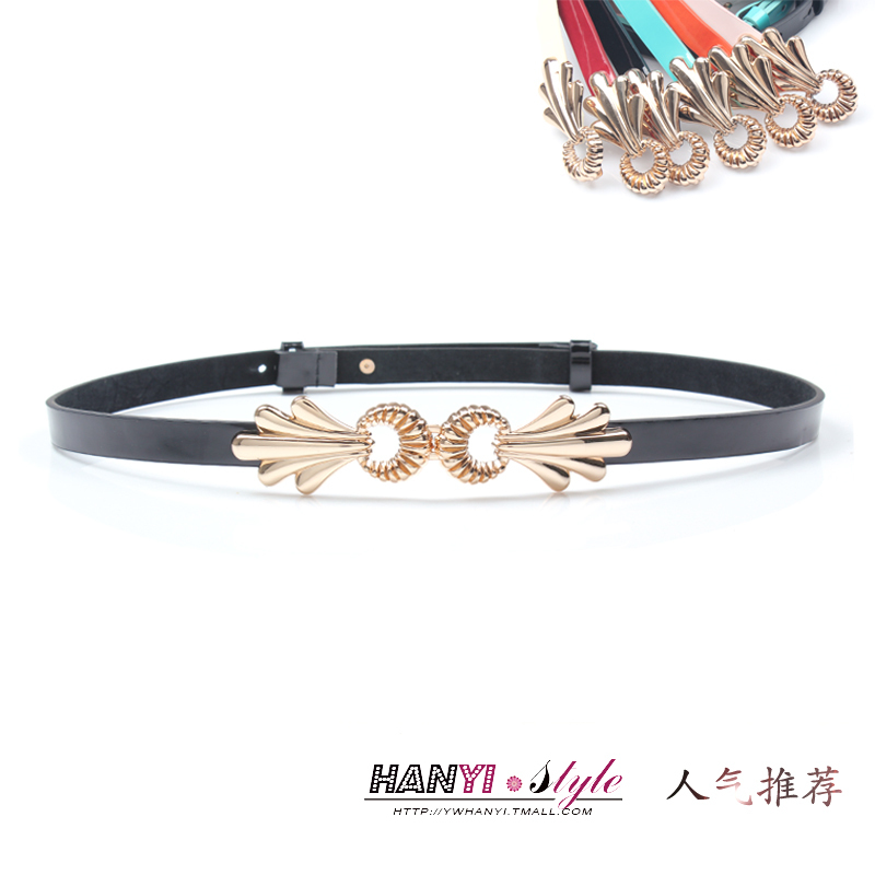 Fresh brief japanned leather belt female all-match decoration women's strap fashion