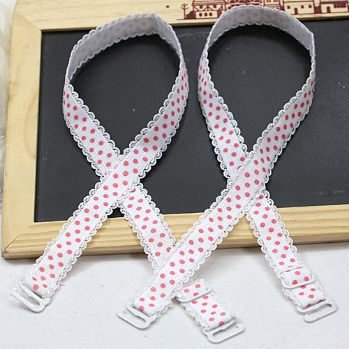 Fresh print lace double-shoulder underwear belt underwear shoulder strap pectoral girdle a pair