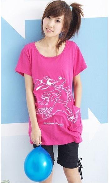 Fresh s142 maternity t-shirt maternity top fashion print maternity clothing