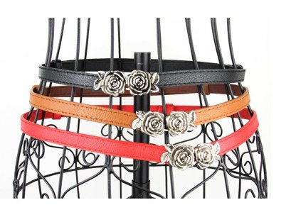 fress shipping pu leather belt,lady many colors flower leather belts for clothes wholesale  retails women skinny belt