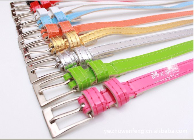 fress shipping wholesale pu leather belt,lady many colors lady leather belts for clothes wholesale women skinny belt