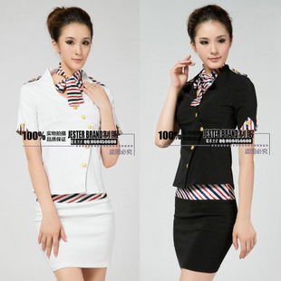 Front desk uniform work clothes sauna, ms. service ktv work wear stewardess uniforms professional set