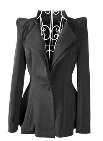 FS329 Wholesale Free shipping!Good Quality Fashion European Style Autumn&Winter Black Coat