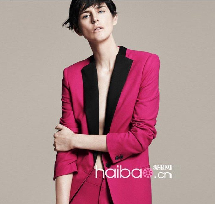 FS352 Wholesale Free shipping!Good Quality Fashion European Style Hot Pink Autumn&Winter Coat