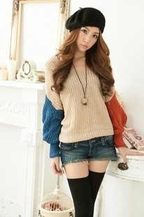 FS435 Fashion style  Autumn&Spring women's loose all-match knitted sweater outerwear FREE SHIPPING!