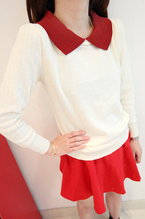 FS56 women's high quality turn-down collar sweater pullover sweater