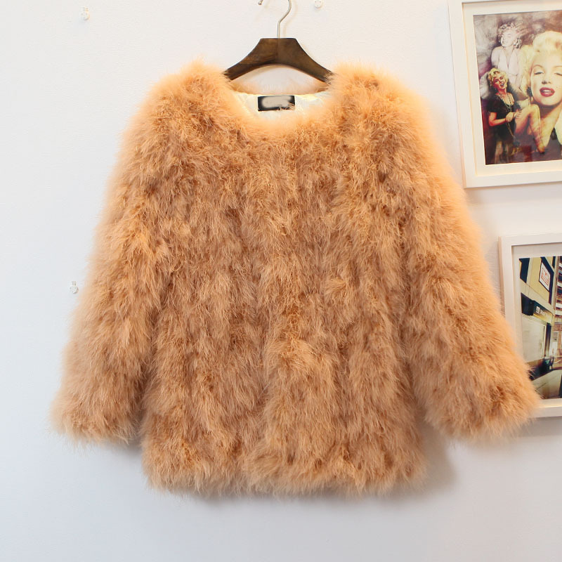 FS872 quality ostrich wool plus cotton thickening medium-long fur coat female f14-1 18