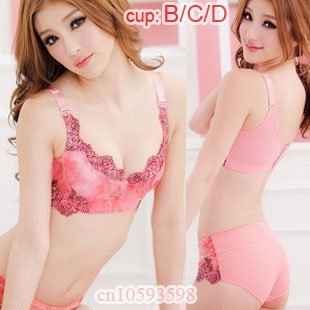 Fuction type sexy bras and panties sets, corset adjustable perfect chest type bra set, Popular Underwire nude BCD cup