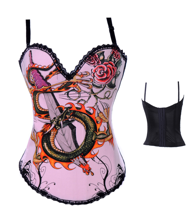 Full 100% cotton lion pattern shapewear ball cosplay performance wear Pink shoulder strap