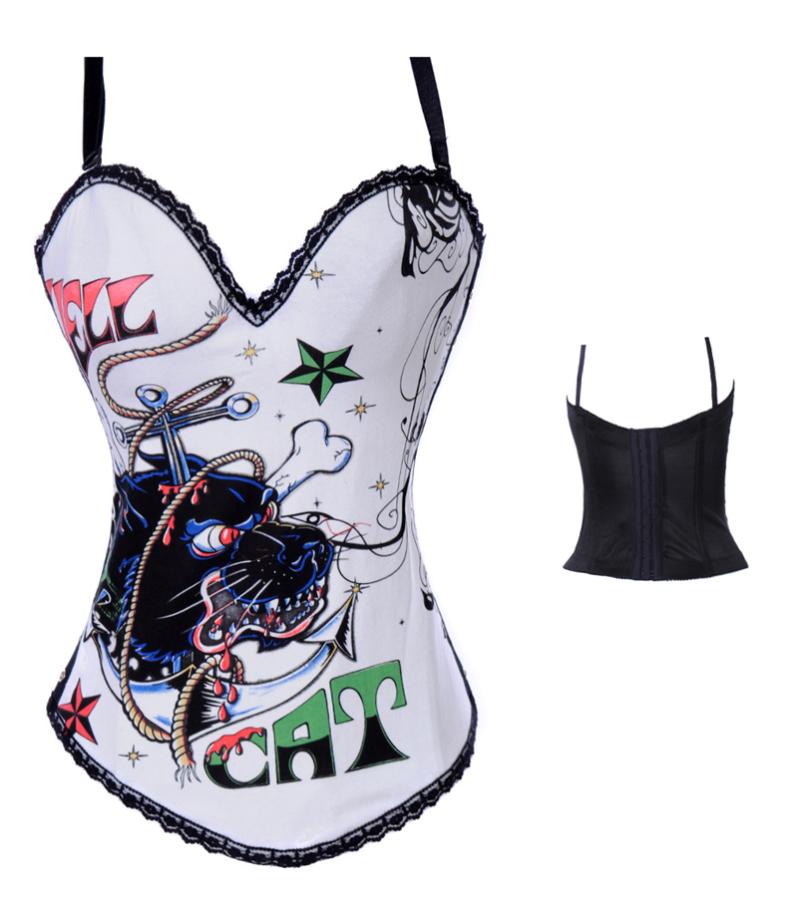 Full 100% cotton lion pattern shapewear ball cosplay performance wear white spaghetti strap breasted