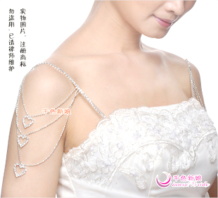 Full colour bride underwear chain married rhinestone shoulder strap accessories 16