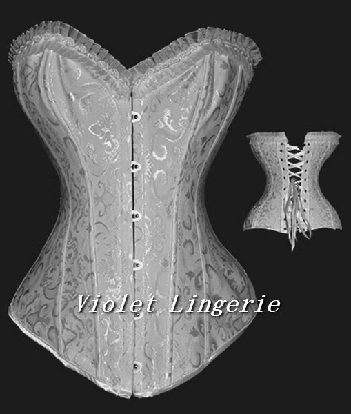 Fulll steel corset steel sexy shaper , 2615 black-and-white 2