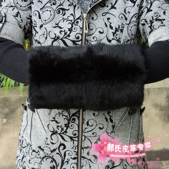 Fur armfuls tube hands warm tube hands warm baolang high quality genuine leather rabbit fur