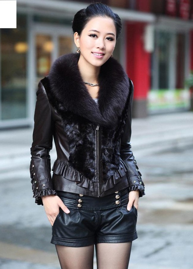 Fur coat 2012 fight mink overcoat fur coat sheepskin genuine leather fox fur women's