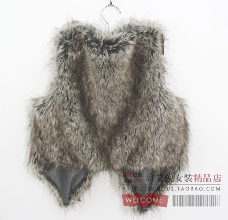 Fur coat female short design small vest style wild rabbit fur sleeveless vest