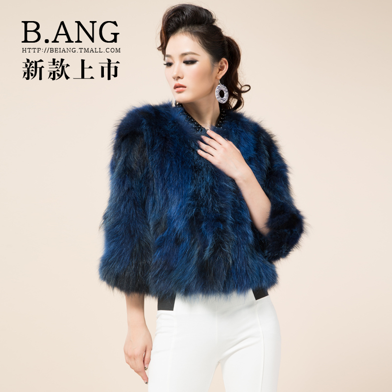 Fur coat short 2012 design raccoon fur coat women