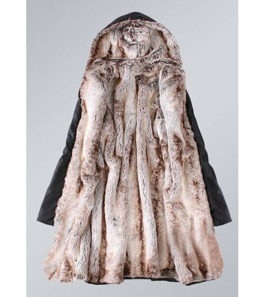 Fur lining women's fur coats winter warm long coat  wholesale Free Shipping