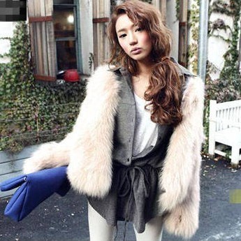 Fur mushroom all-match autumn and winter women wool thermal outerwear