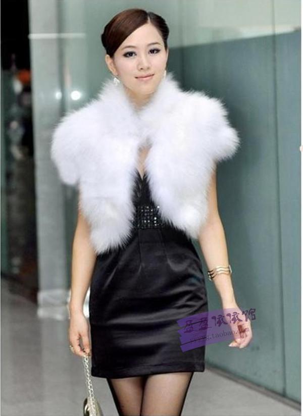 Fur outerwear 2013 new autumn and winter wool vest short design vest shrug