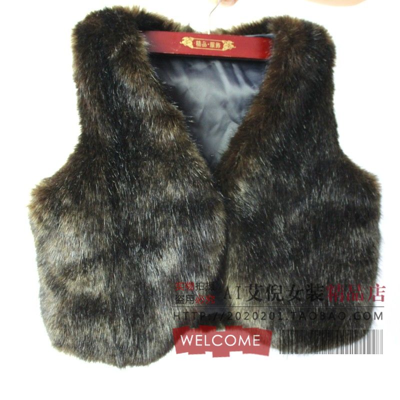 Fur vest women's short jacket short design vest mink hair high quality fur