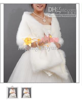 fur wedding bridal Ivory & red white wrap lace spunkle decoration AA03