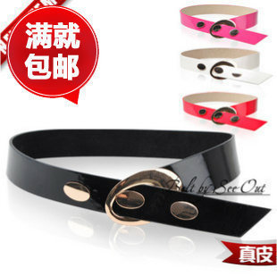 G015 fashion wide belt cummerbund genuine leather japanned leather women's belt all-match decoration strap