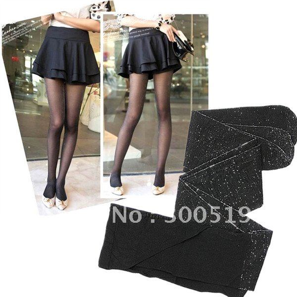 G1086 High stretchy flash silk stocking lady's sexy pantyhose 12pairs/lot Free Shipping