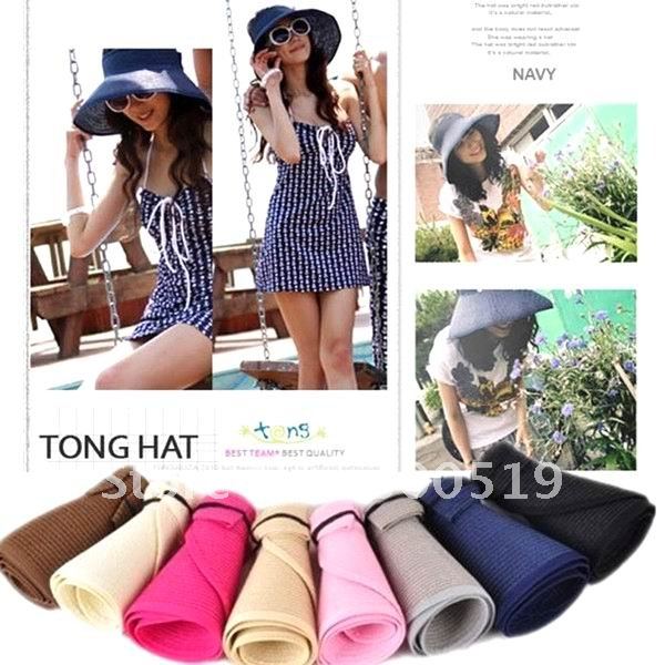 G1346 Promotion Summer Sunshade Hat  Foldable Air Top Beach Hat Free Shipping Drop Shipping