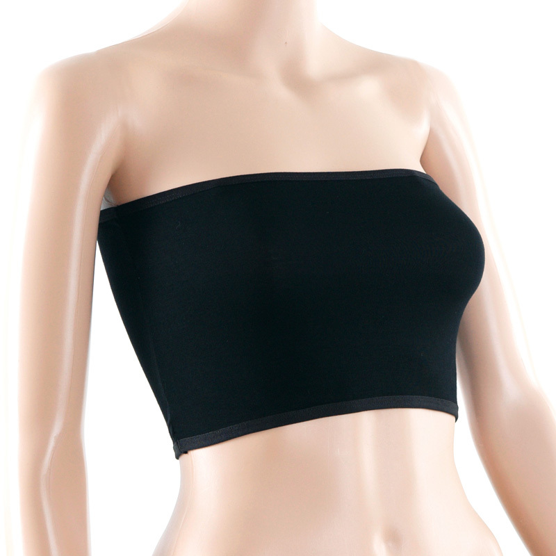 G436 all-match 100% cotton tube top underwear top shoulder strap basic spaghetti strap tube top tube top