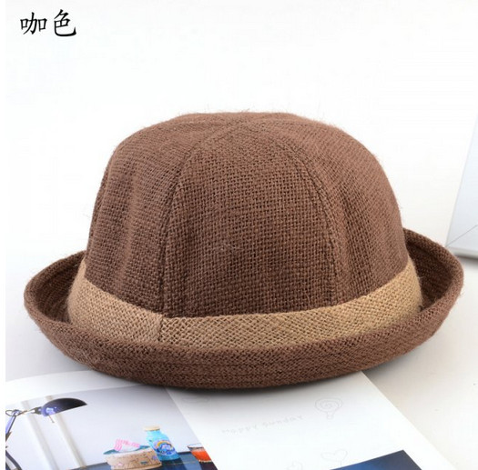 Ga color Korea selling men and women general breathable linen hat cute handsome dome little hat free shipping m1225-2