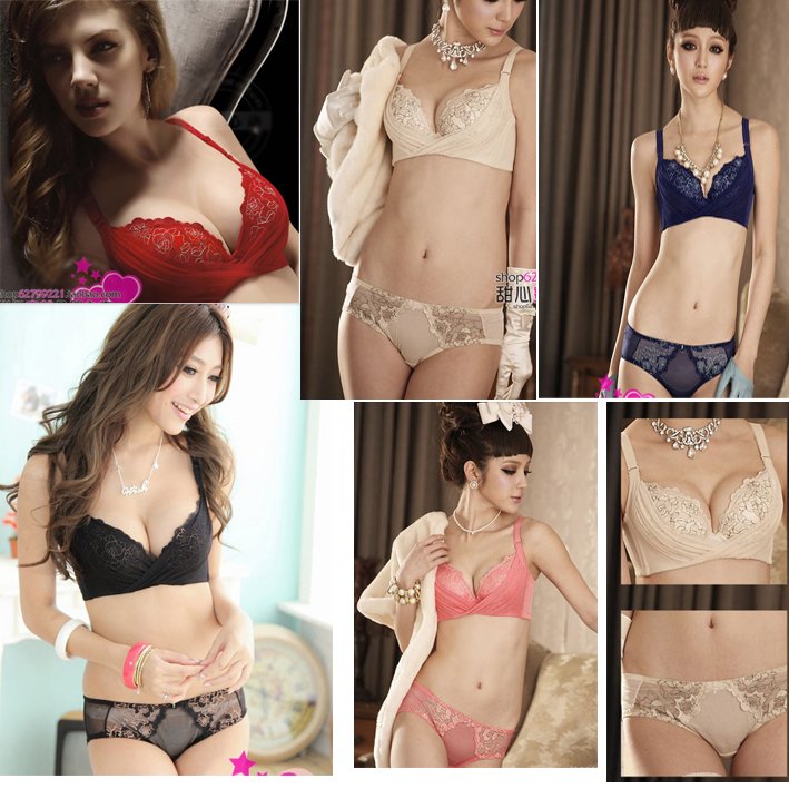 [Gabriel4u]TXMT001 full cup for embroidery sexy and charmful 5 colors bras 16.99 lot & sets 22.99lot