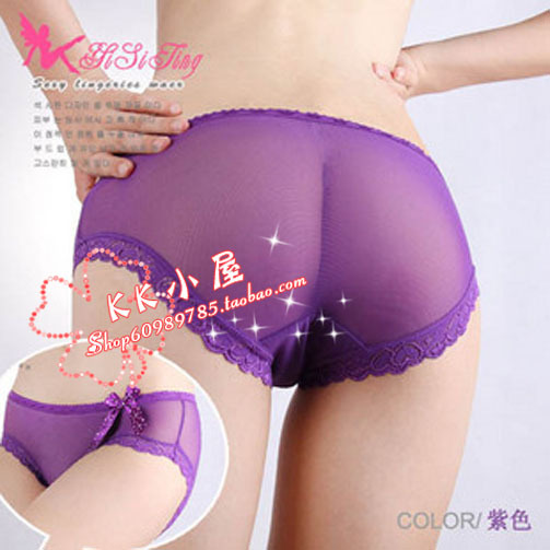 Gauze sexy full transparent sexy panties low-waist women's gauze briefs 567
