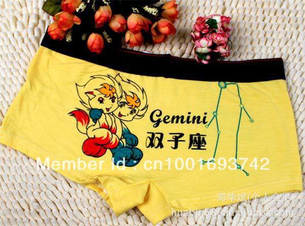 Gemini - New 5pcs/lot Women's Cartoon Constellation modal Boxers cotton Briefs underwear Gemini (5/21-6/21)
