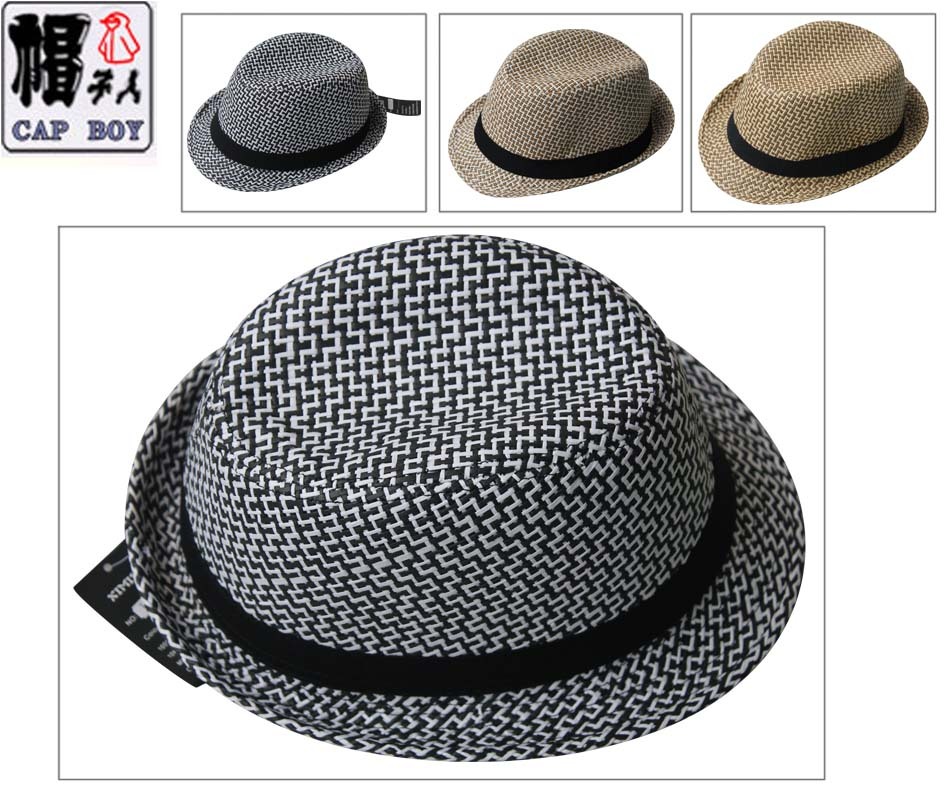 General 2013 straw braid small plaid fedoras casual buckle hat fashion cap straw braid hip-hop cap