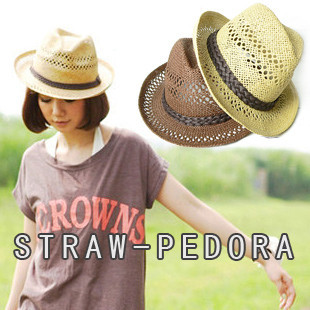 General l cutout straw braid small fedoras strawhat ht12