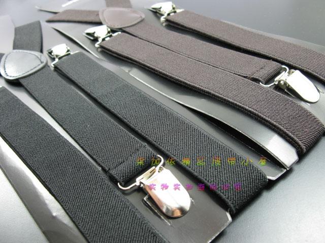 General suspenders male suspenders women's suspenders clip suspenders fashion suspenders black 2.5cm