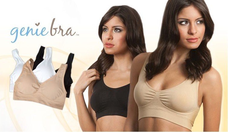 Genie bra with removable pads 2 layer no hooks no wires plastic bag packing 6 sizes 30pcs/lot(10sets,one set=3pcs) Free shipping