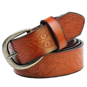 Genuine cowhide fashion leather belt female strap print women's Women all-match belt 069