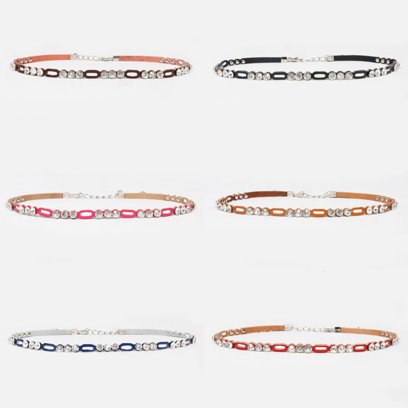 Genuine leather all-match women's belly chain fashion belt decoration cutout Women genuine leather thin belt female skirt