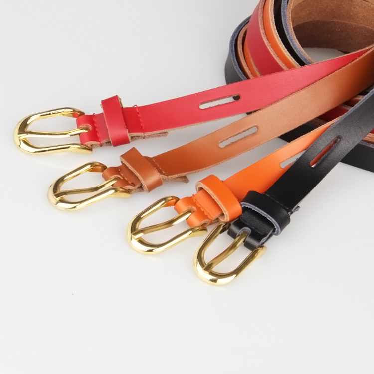 Genuine leather belt female cowhide strap women's thin belt tieclasps belt decoration belt