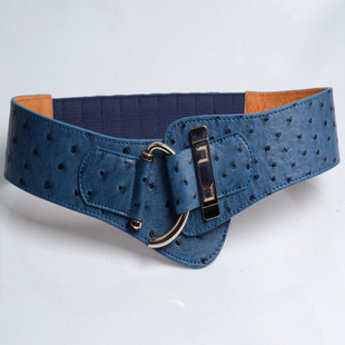 Genuine Leather Belt strap women's decoration elastic waist band ultra wide cummerbund accessories