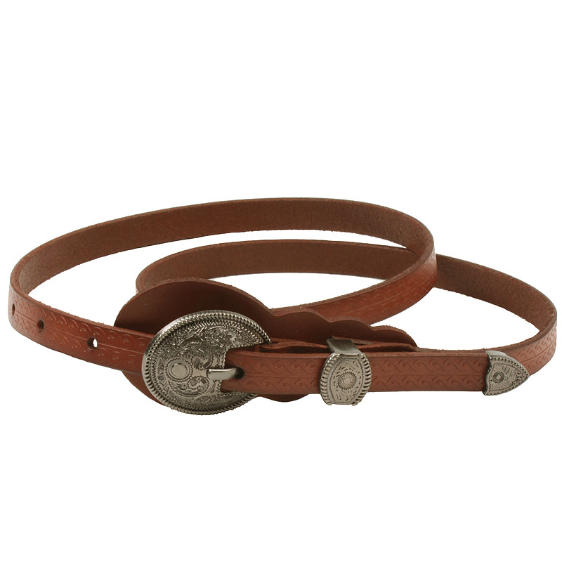 Genuine leather belt Women cowhide vintage strap female fashion all-match print waist decoration 067